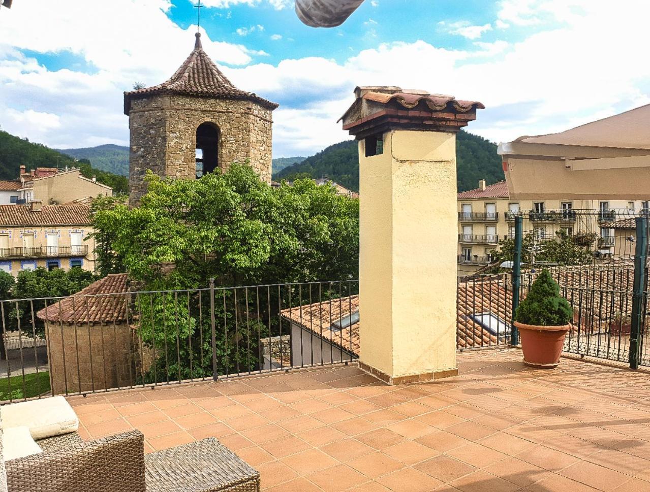 Casa Lola - Terraza Panoramica En El Centro Del Pueblo Daire Sant Joan de les Abadesses Dış mekan fotoğraf